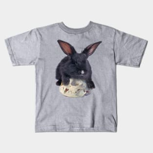 Skull Bunny - Grey Version Kids T-Shirt